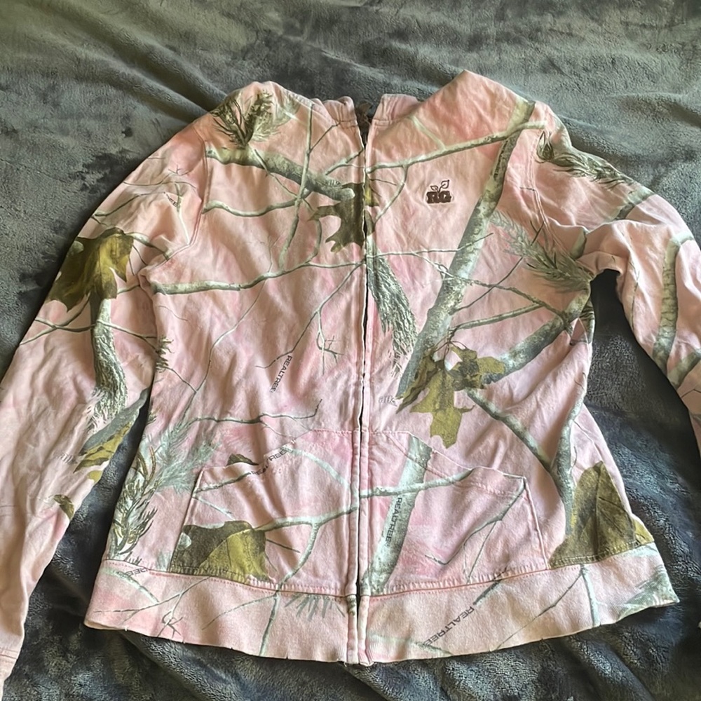 Youth pink camo jacket